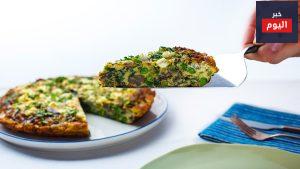 عجة بالفطر والثوم - Garlic mushroom frittata