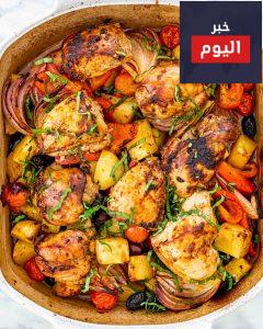 الدجاج بالخضار