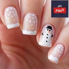 بالخطوات: طريقة رسم رجل الثلج على أظافرك