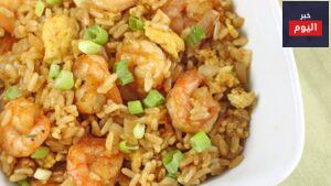 طريقة عمل أرز بالبيض والجمبري