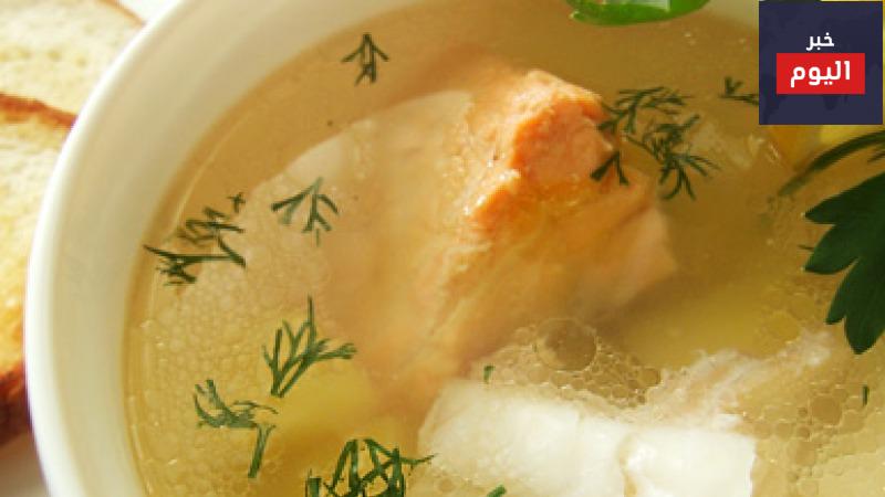 طريقة عمل شوربة السمك والروبيان ببياض البيض