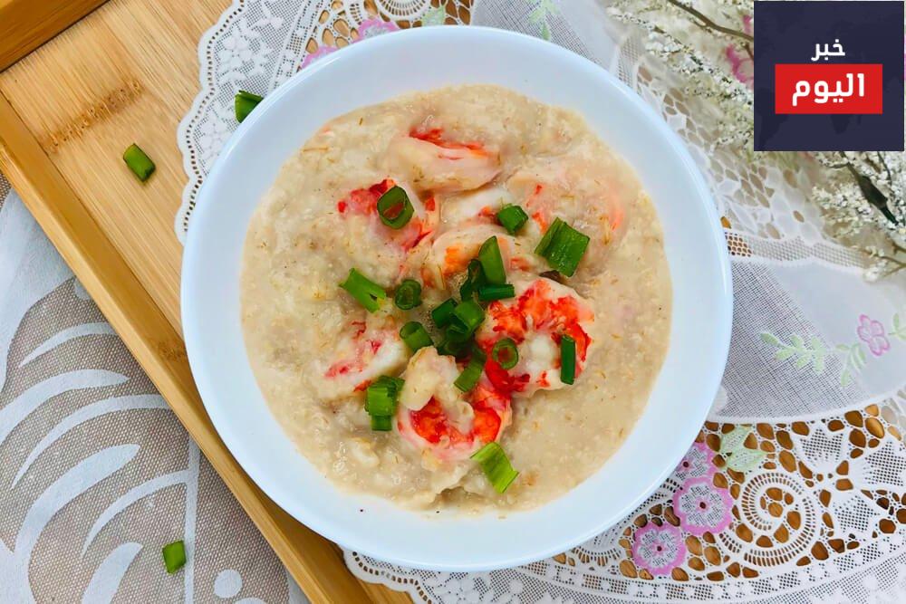شوربة الروبيان والشوفان