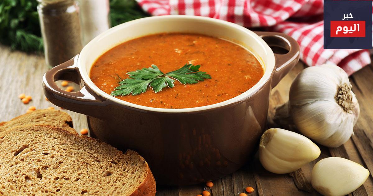 طريقة عمل شوربة العدس الاحمر بالدجاج