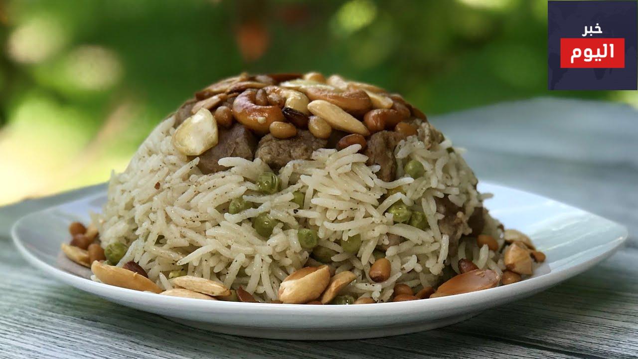 أرز بالبازلاء واللحم المفروم