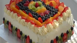 طريقة عمل تورتة بالفواكه