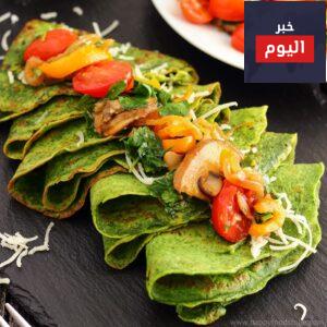 طريقة عمل الكريب بالسبانخ سهل و لذيذ بالصور