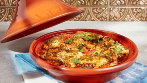 عمل طاجن السمك بزيت الزيتون