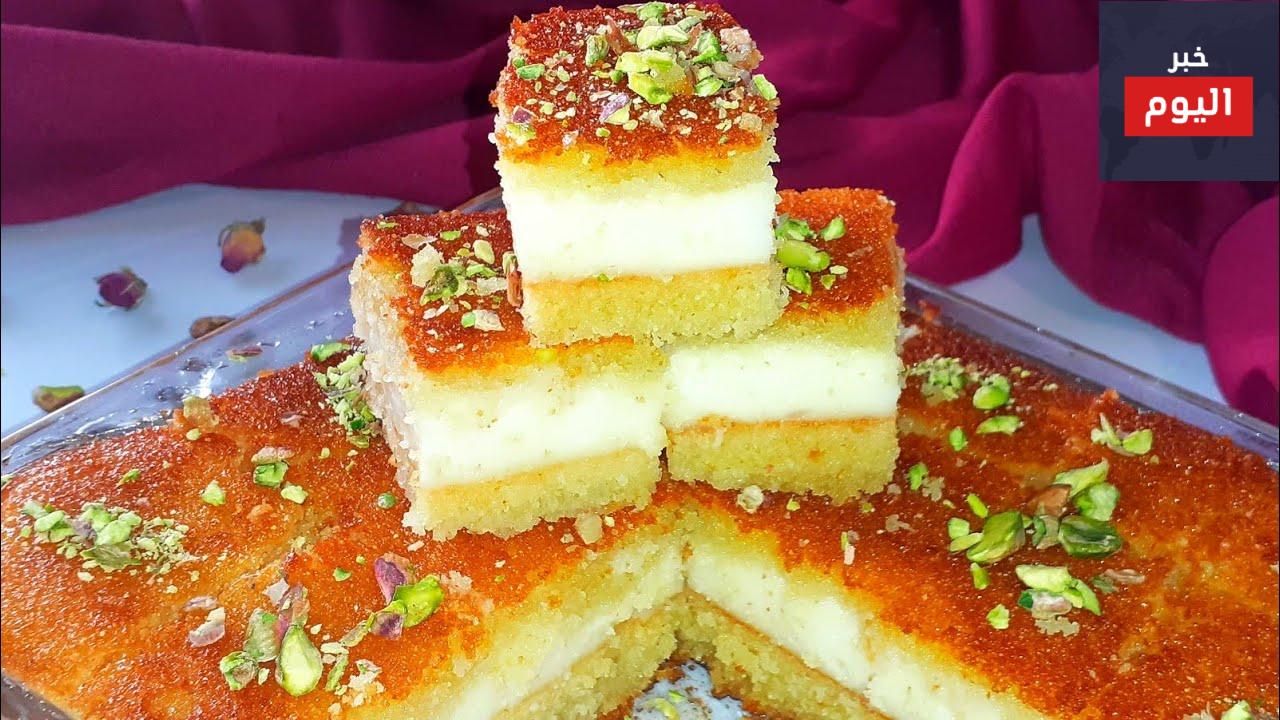 طريقة عمل الهريسة بالقشطة
